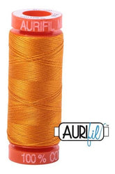 Aurifil Mako 50wt Cotton 200 m 220 yd. spool - 2145 Yellow Orange